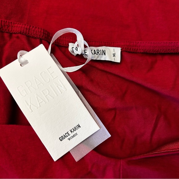 NWT GRACE KARIN Sweetheart Peasant Top - Picture 12 of 12